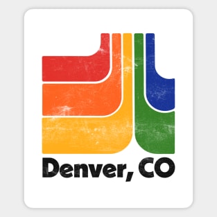 Denver, Colorado  // Original Minimalist Style Retro Graphic Design Magnet